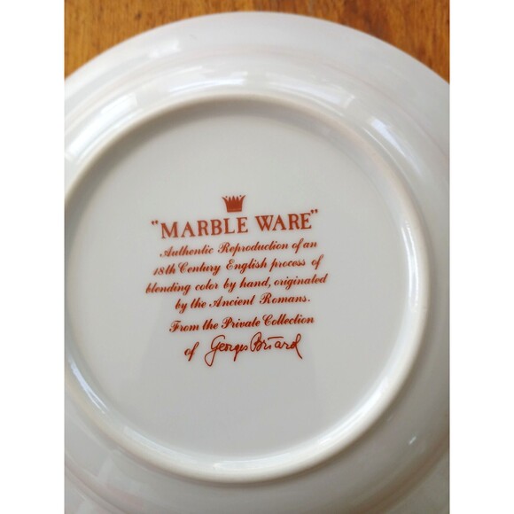 2 Georges Briard Marble Ware Brown Coupe Soup Bowls mid century modern - Picture 5 of 7